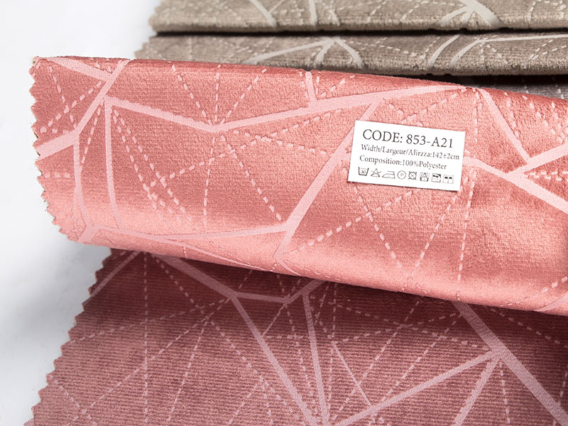 Yarn Dyed Jacquard na tela na may velvet foil stamping