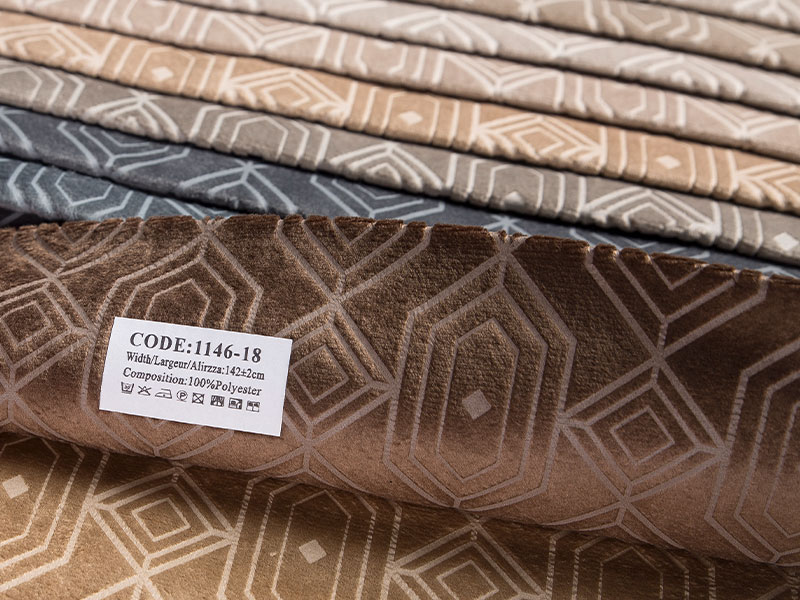 Velvet bronzing tela para sa sofa