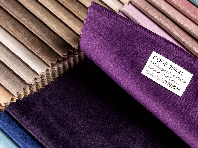 Dyed / Laminated Warp Knit Holland Velvet Fleece Fabric Mdn269